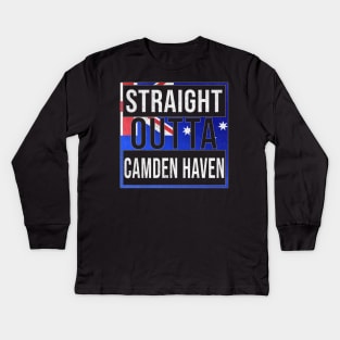 Straight Outta Camden Haven - Gift for Australian From Camden Haven in New South Wales Australia Kids Long Sleeve T-Shirt